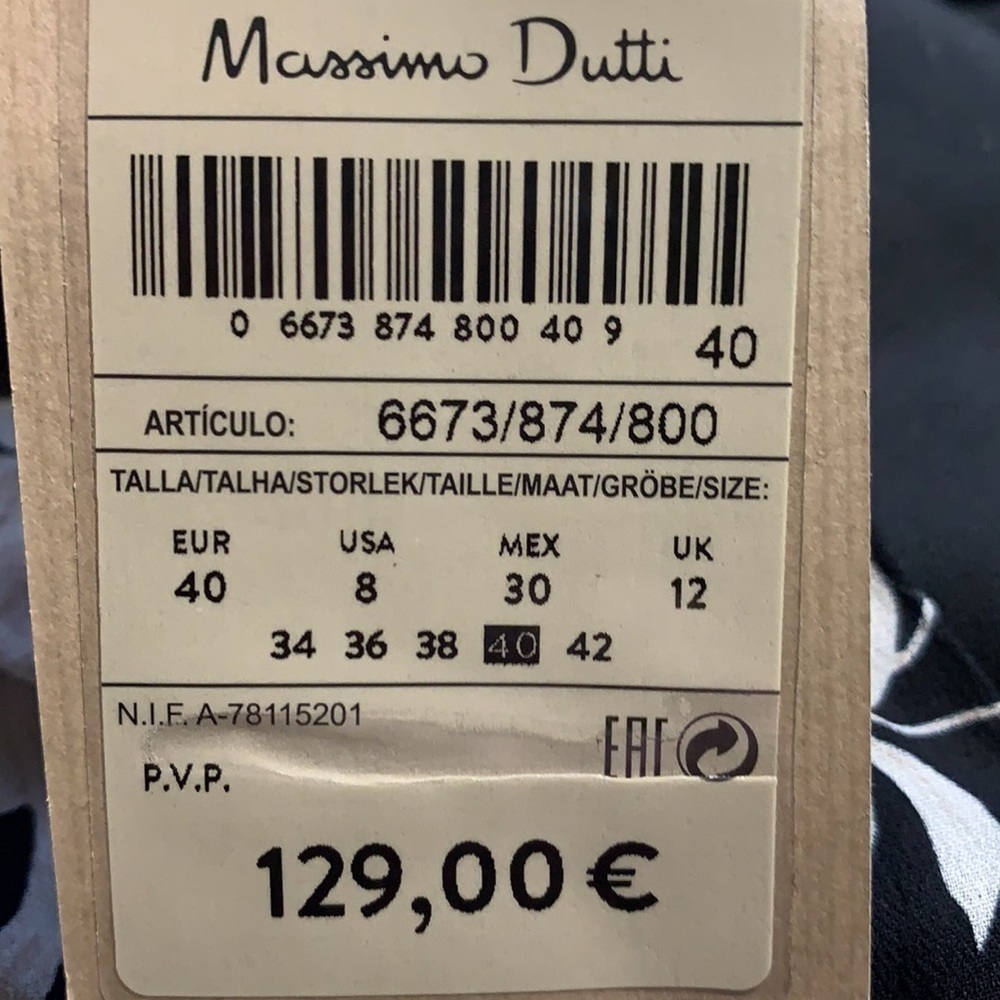 NWT. Massimo Dutti Floral Midi Dress Size 2,8,10. - Picture 5 of 8